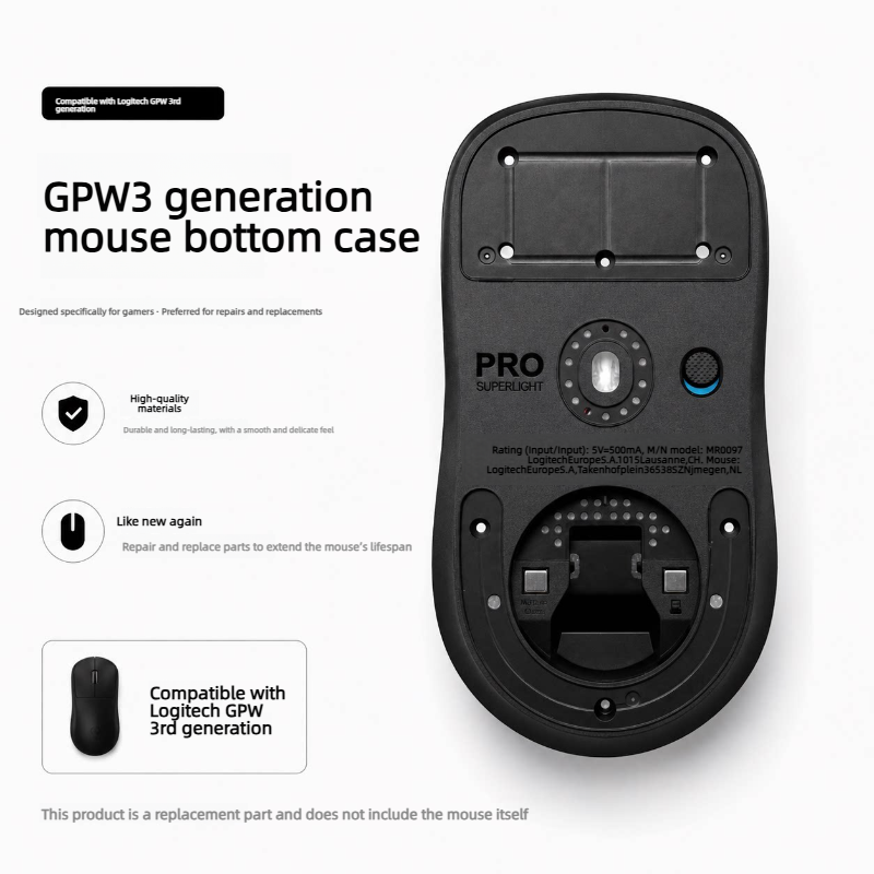 Carcasa inferior de repuesto p - Logitech Mouse G Pro X Superlight reseña y precio